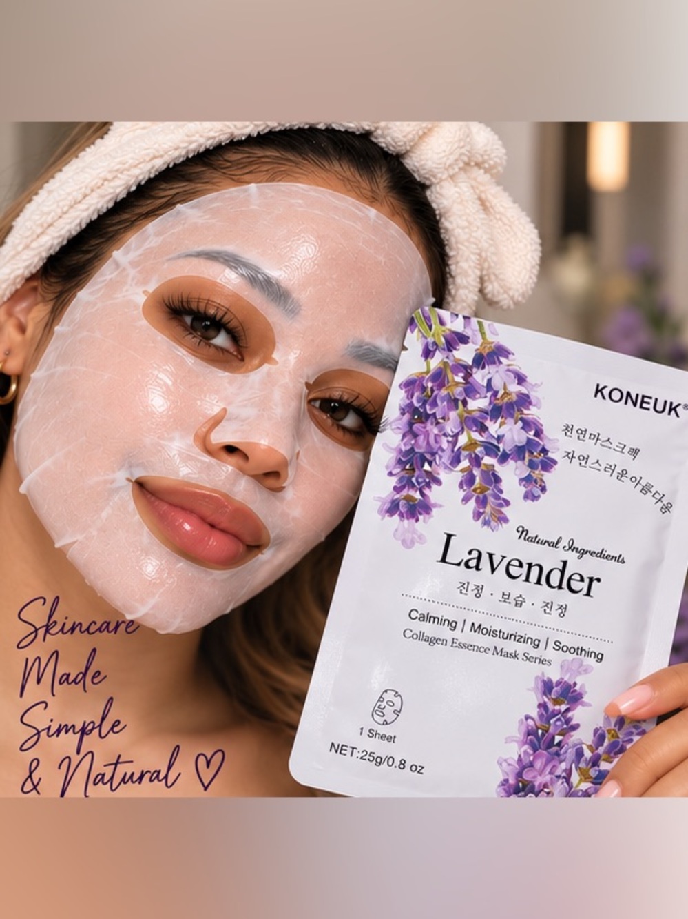 Lavender Hydrating Collagen Essence Sheet Mask